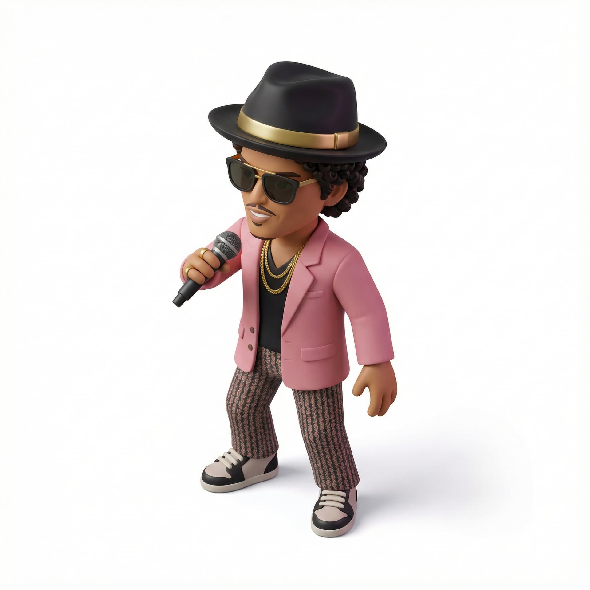 3D isometric icon: bruno mars figure